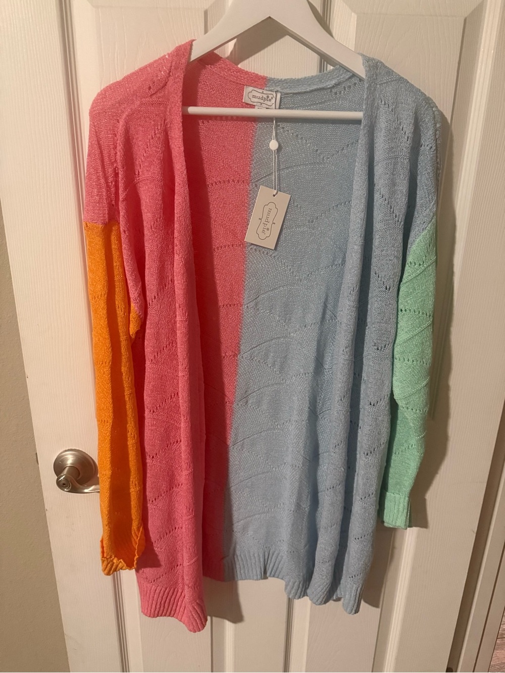 Brand New/ Tags! Mudpie Women's Color-Block Parker Cardigan! Size: S/M